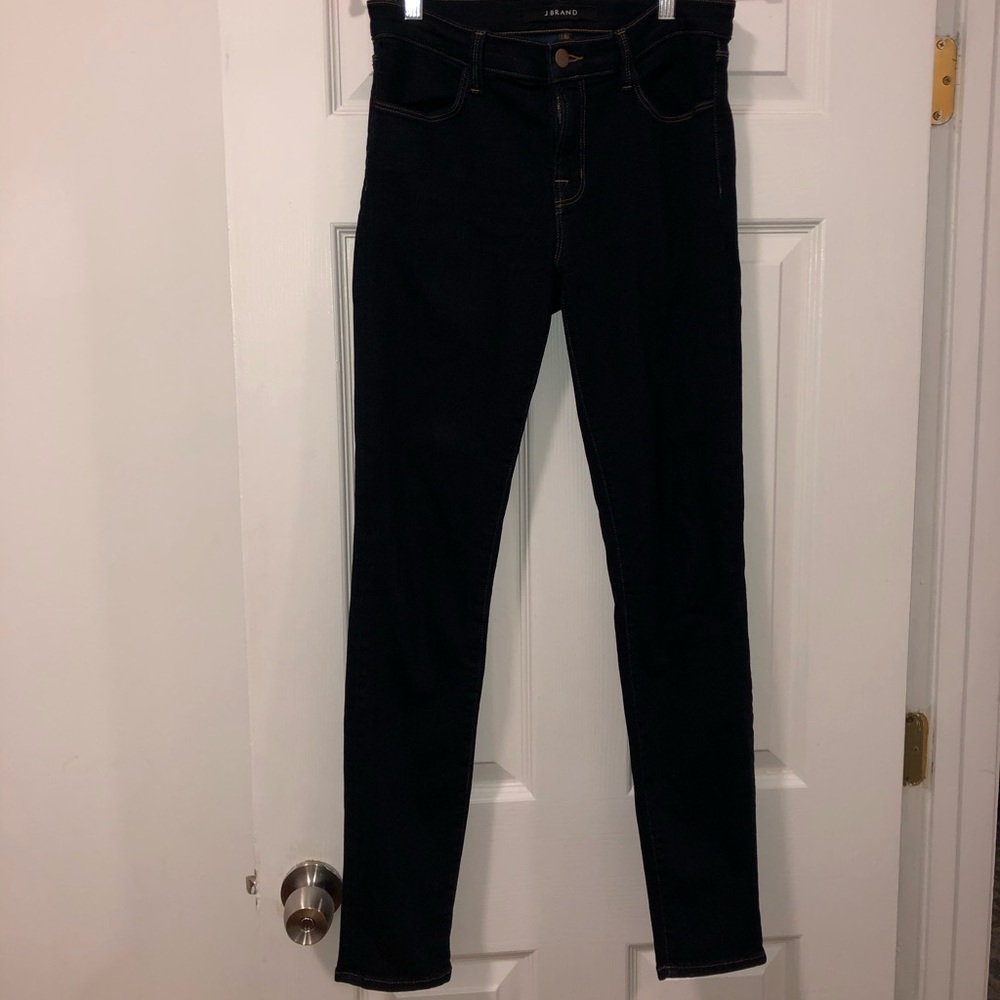 J brand low rise dark wash skinny jeans